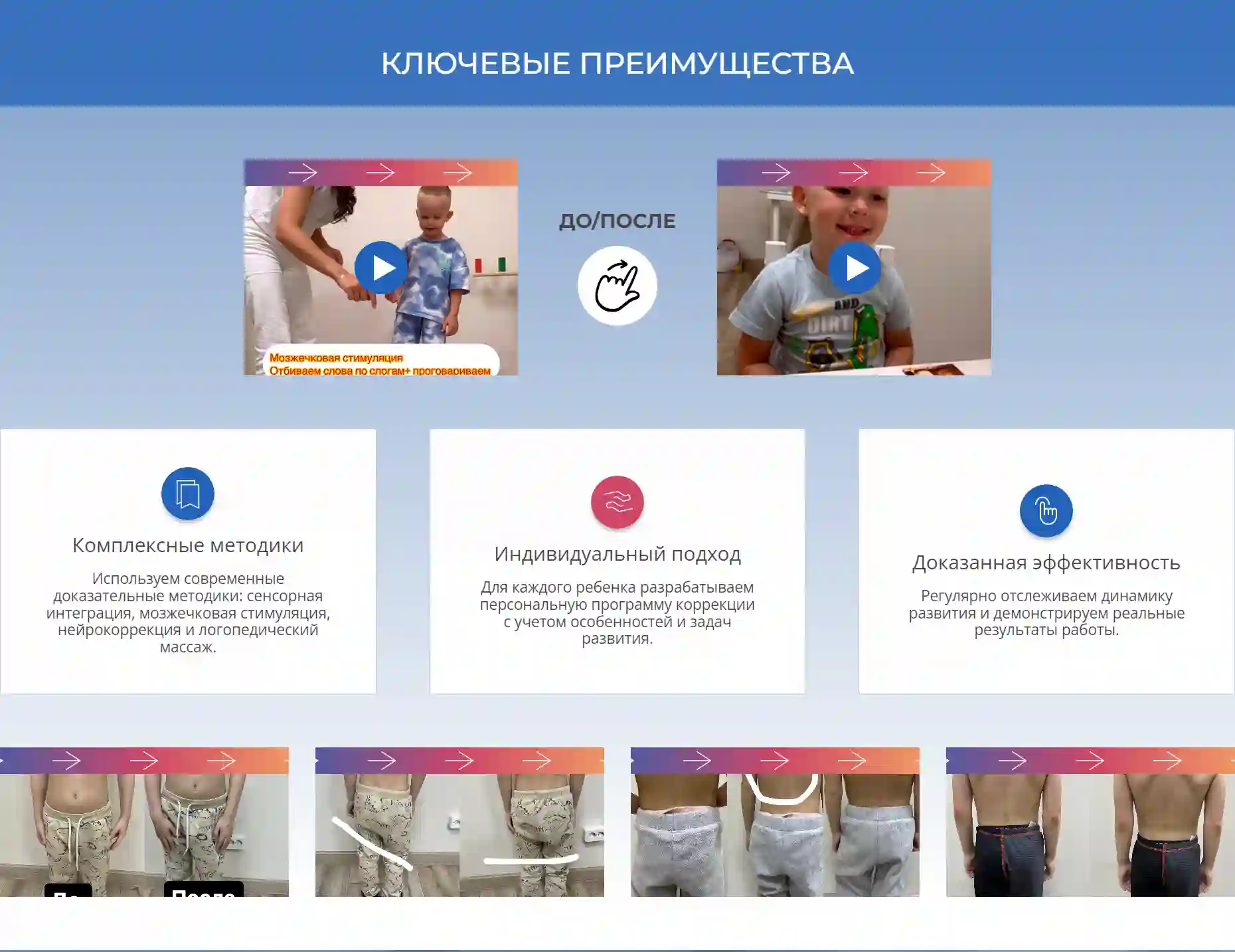 Преимущества центра и портфолио